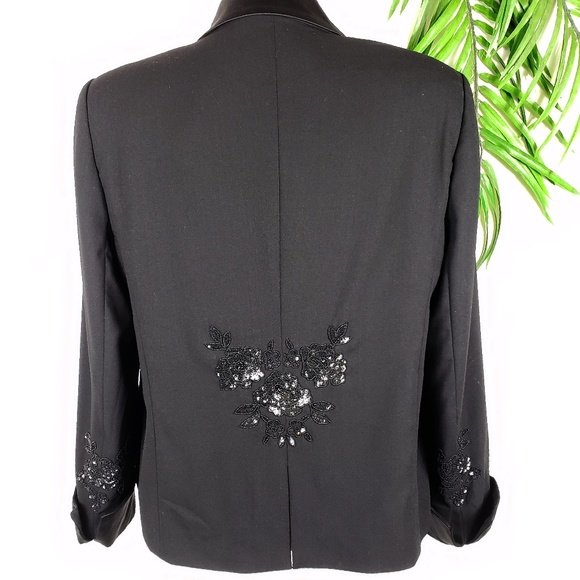 Escada Embellished Evening Blazer Black Size 12/42 - Picture 5 of 8